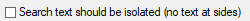 5. Search Text Isolation