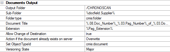 3. Document Output Settings