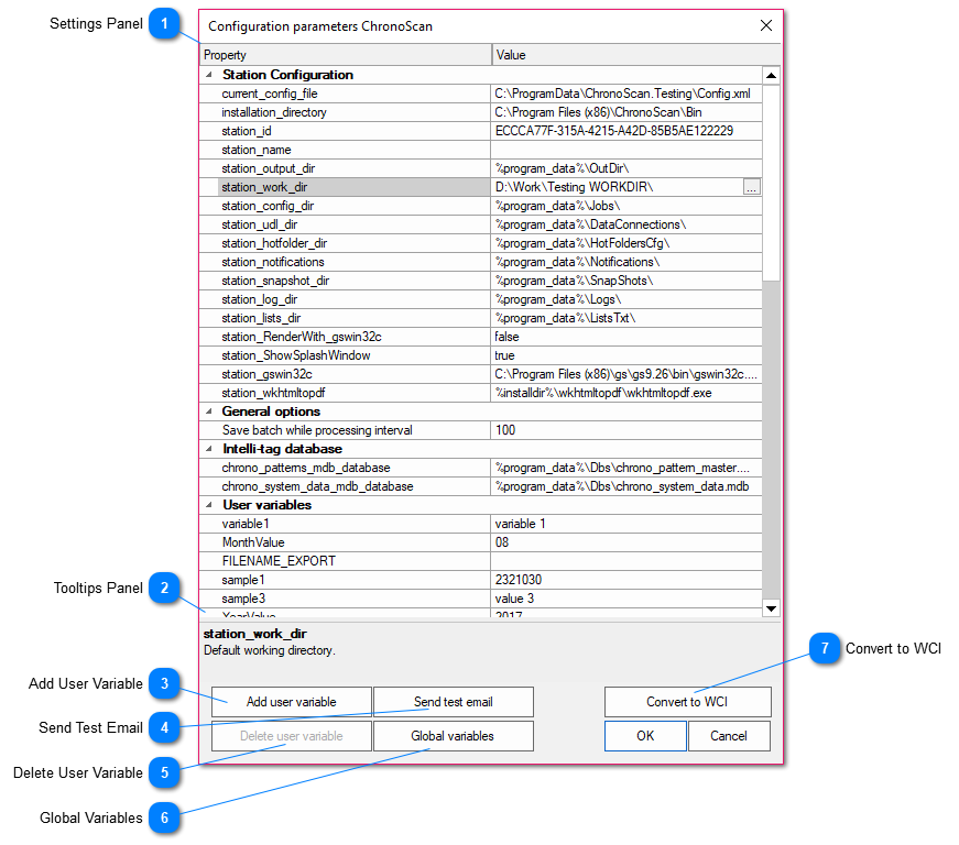 3.5.5.2. Configuration Parameters ChronoScan Window