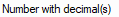 6. Number with Decimal(s)