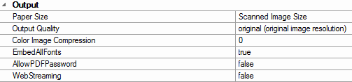 2. Output Configuration