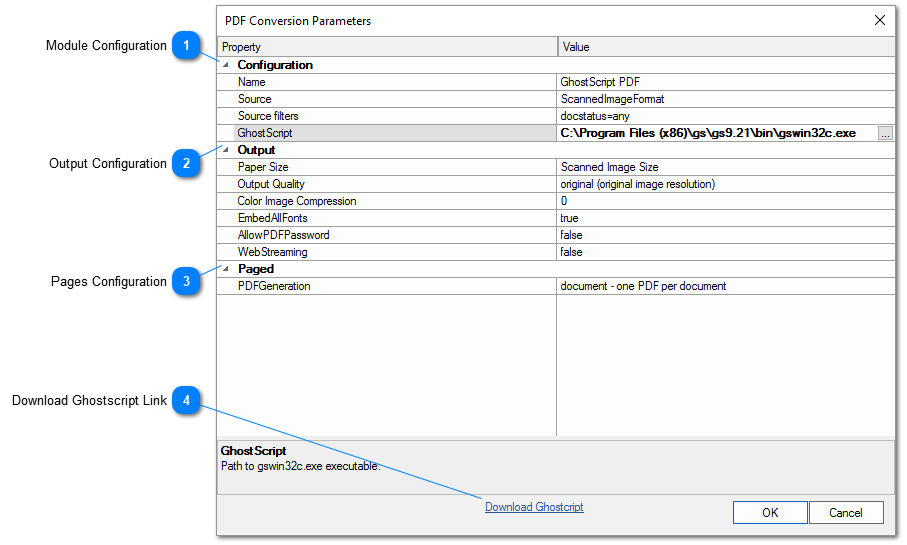 3.2.11.2.2. Ghostscript PDF Conversion Export Module