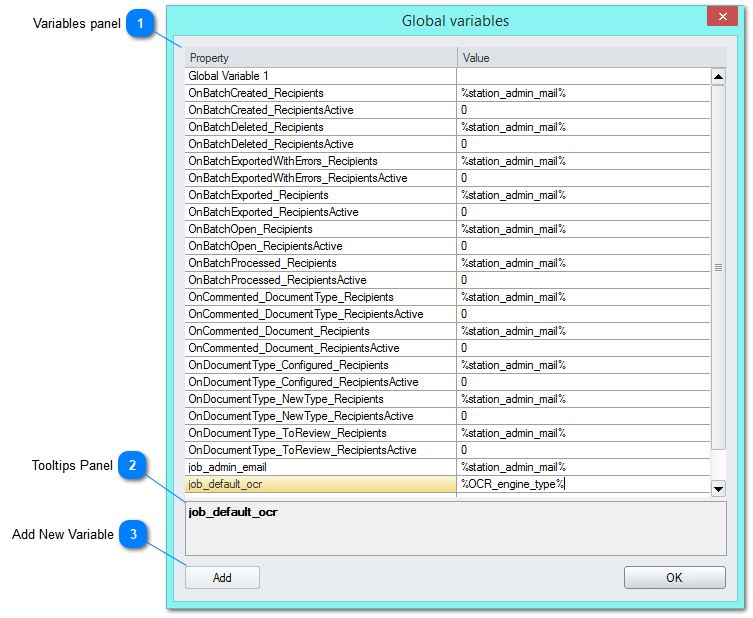 3.5.5.2.1. Global Variables Window