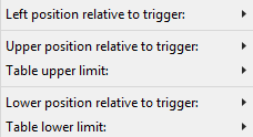 4. Table Position
Triggering