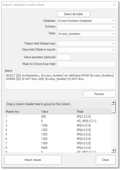 3.4.6.1.1.1.1. Import Validation Mask/Values 