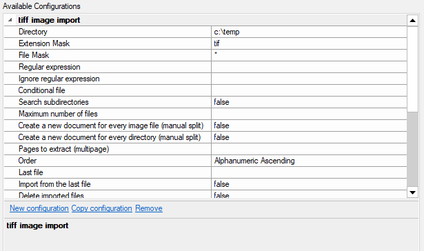 1. Import configuration