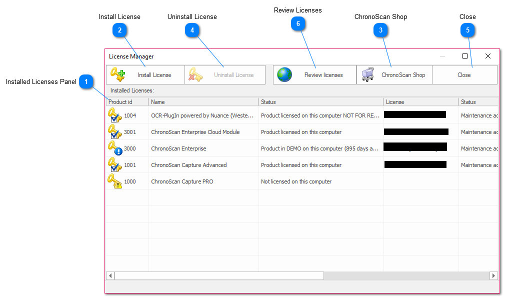 3.5.1.1. License Manager