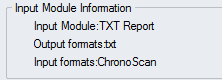 1. Selected Output Format Module Information