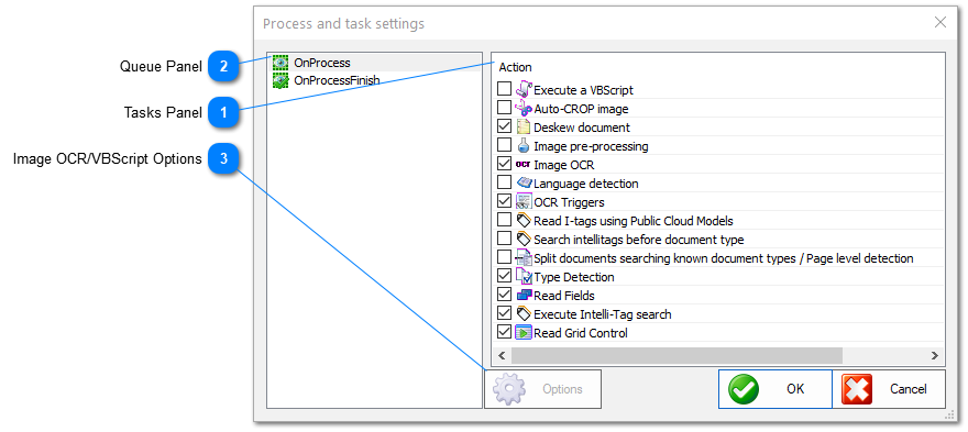 3.5.3.3.1. Process and Tasks Settings Window