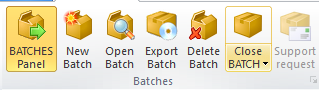 1. Batches Toolbar