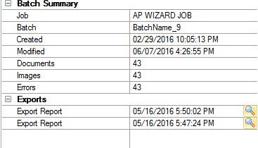 11. Batch Summary