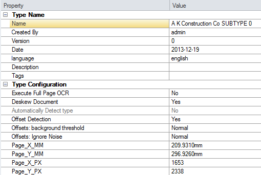 3. Document Type Information