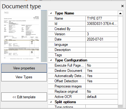 2. Document Type Panel