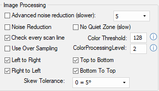 3. Image Processing Options