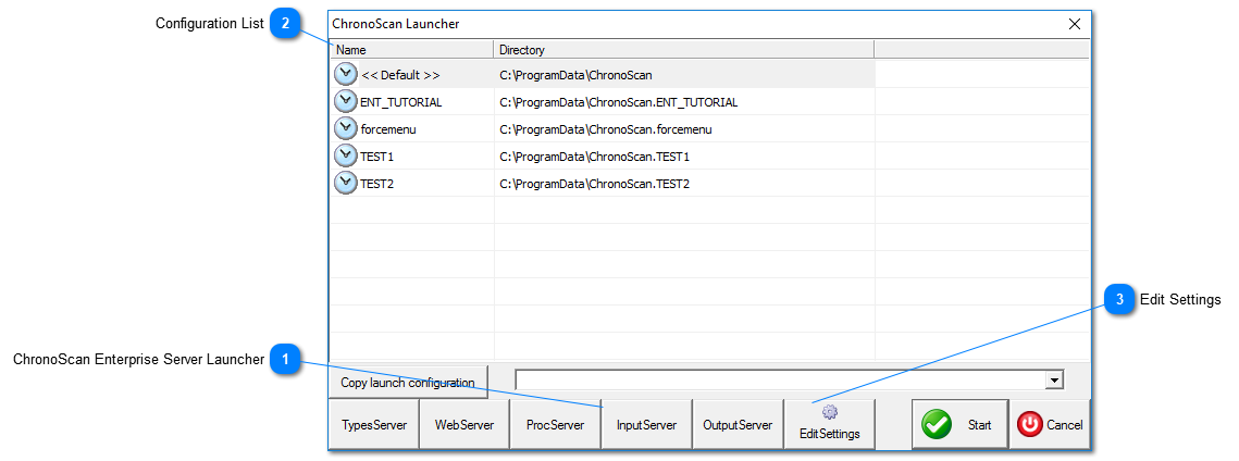 3.5.1.2. ChronoScan Launcher