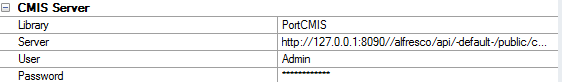 2. CMIS Server Settings