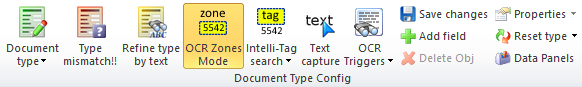 2. Document Type Read Configuration Toolbar