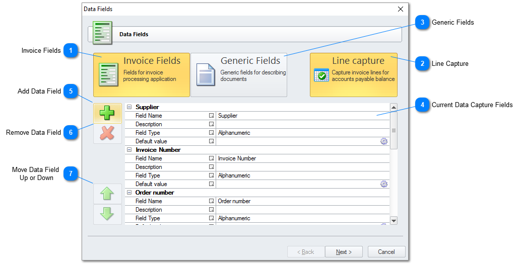 10.7.1.3. Data Fields (Job Wizard)