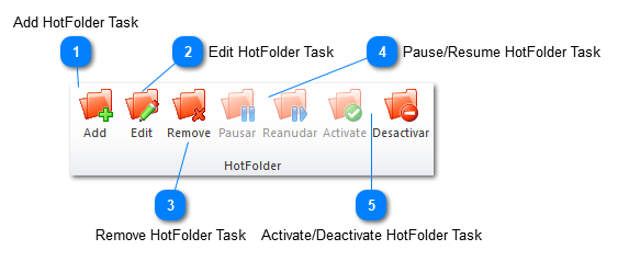 3.5.6.2. HotFolder Toolbar