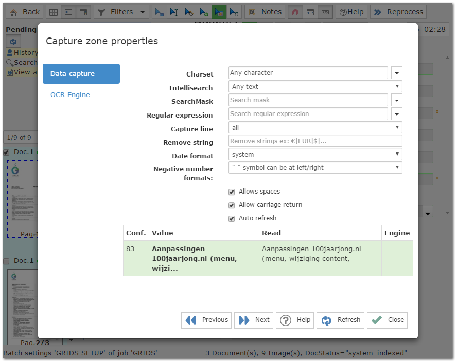 5.8.5.1.2.1. Advanced OCR for Grid - Data Capture Options