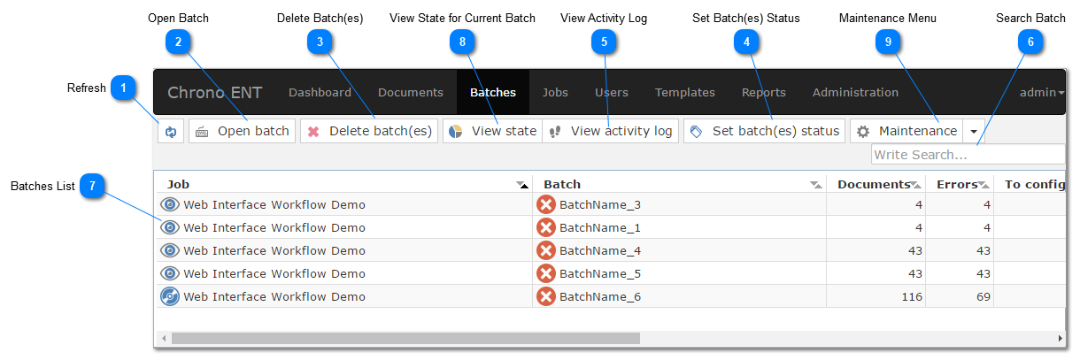 6.4. Batches Tab