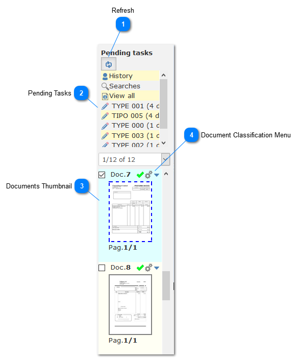 5.8.6.4. Pending Tasks and Document Navigator